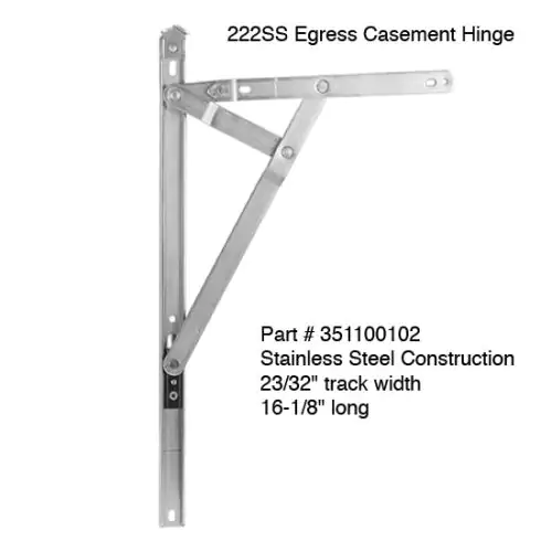 222SS 4 BAR EGRESS WINDOW HINGE-16-1/8"