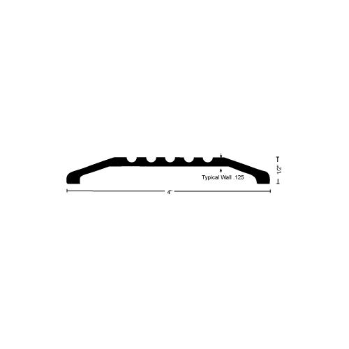 Saddle Threshold 424 - 4" Wide By 1/2" High