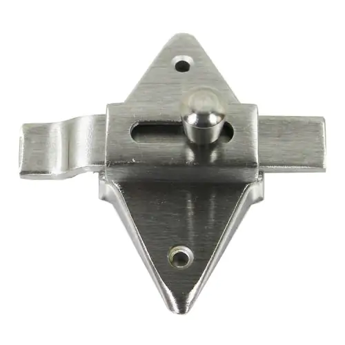 S.S. Slide Bolt Latch 3/8" Bar To Door, 2-3/4" Screws