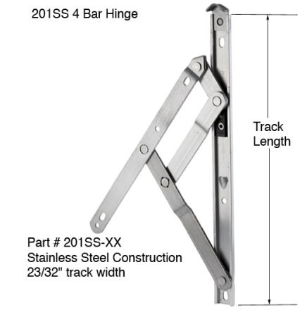 A.W. ANDERBERG 201SS 4 BAR WINDOW HINGE