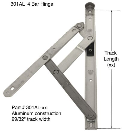 A.W. ANDERBERG 301AL 4 BAR WINDOW HINGE