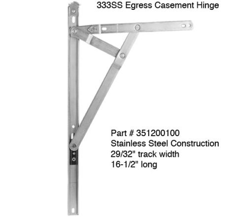 333SS 4 BAR EGRESS WINDOW HINGE 16-1/2"