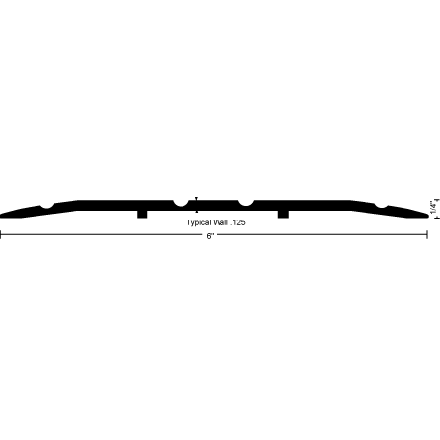 Saddle Threshold 613 - 6" Wide By 1/4" High