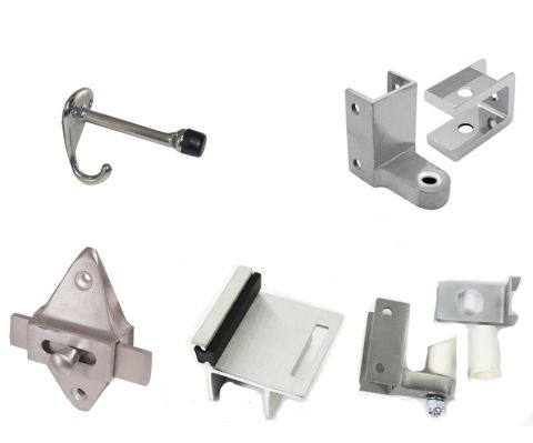 Restroom Door Kit Inswing 7/8" Door & 1-1/4" Post Cast SS