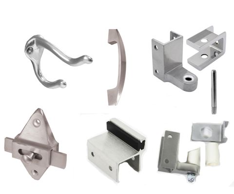 Partition Door Kit Outswing 1" Door & Post Cast SS