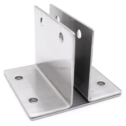 Two Ear Stainless Steel Partition Bracket for 1/2" Panel
