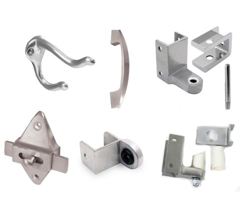 Restroom Door Kit Outswing 7/8" Door & 1-1/4" Post Cast SS