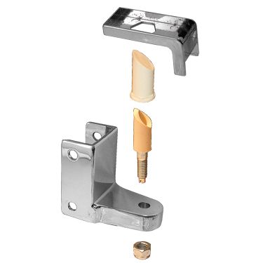Chrome Plated Bottom Hinge Assembly For 7/8" Door, 1-1/4" Pilaster
