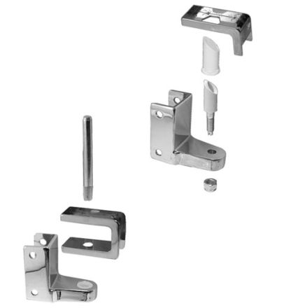 Chrome Plated Top & Bottom Hinge Assembly 
