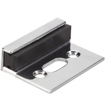 Chrome Plated Keeper Bumper Flat Stop 1-1/2" Screws
