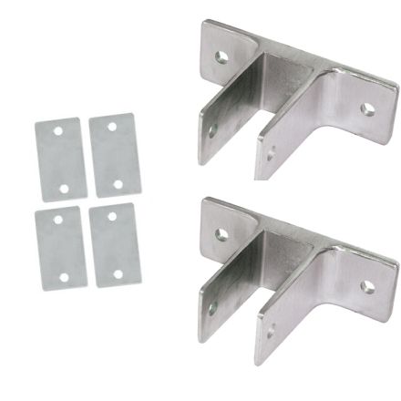 Stainless Alcove Two Ear Bracket Panel Kit for 3/4" Post