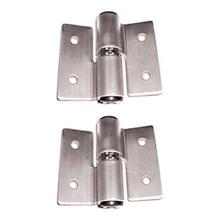 Surface Mounted SS Hinge Set - Lh In, Rh Outswing