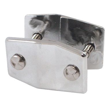 Chrome Plated Alcove Clip Set, 2 Pieces, For 1" To 1-1/4"