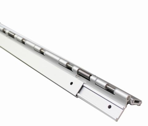 Piano Hinge W/Cover lh in/rh out 54" aluminum anodized