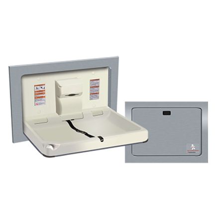 Baby Changing Table SS Recessed Horizontal