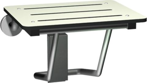 RETRACTABLE IVORY PHENOLIC SHOWER SEAT