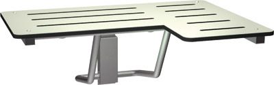 RETRACTABLE IVORY PHENOLIC SHOWER SEAT LH