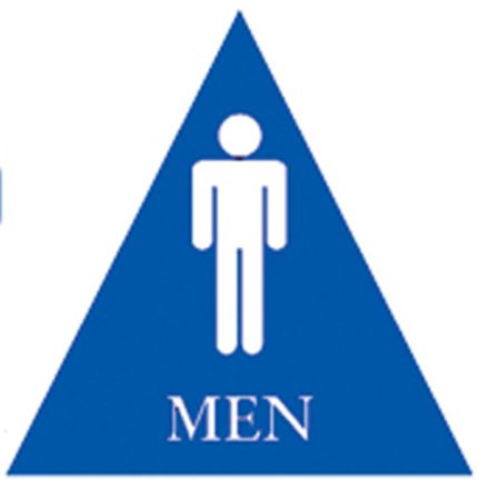 Mens Restroom Sign Blue
