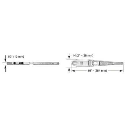 Jackson Door Closer Center hung Arm - 20400b
