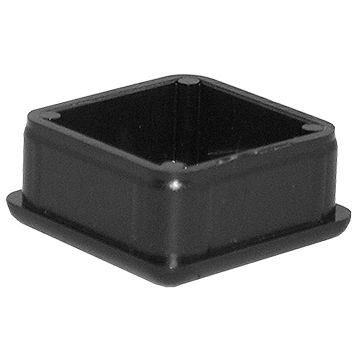 PLASTIC CHAIR TIP SQUARE TUBING 1-1/4" O.D. X 1-1/8" I.D.
