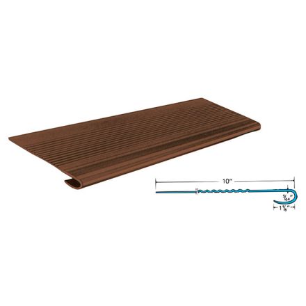334 Vinyl Stair Tread 24" Brown 