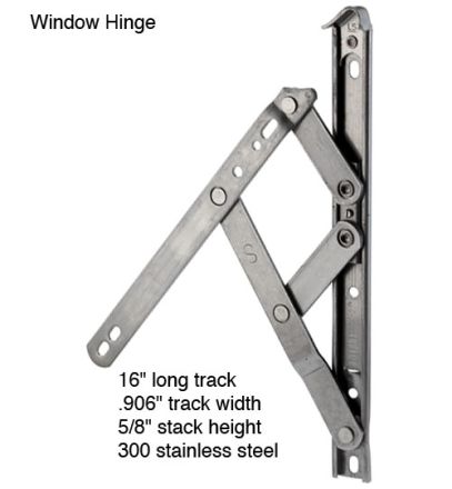 WINDOW HINGE 16" PAIR