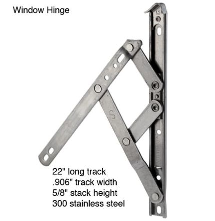 WINDOW HINGE 22" PAIR