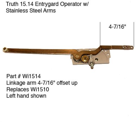 TRUTH ENTRYGARD WINDOW OPERATOR-STAINLESS STEEL 15.14