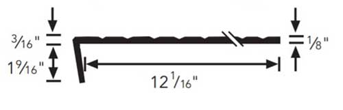 620D Square Nose Rubber Stair Tread
